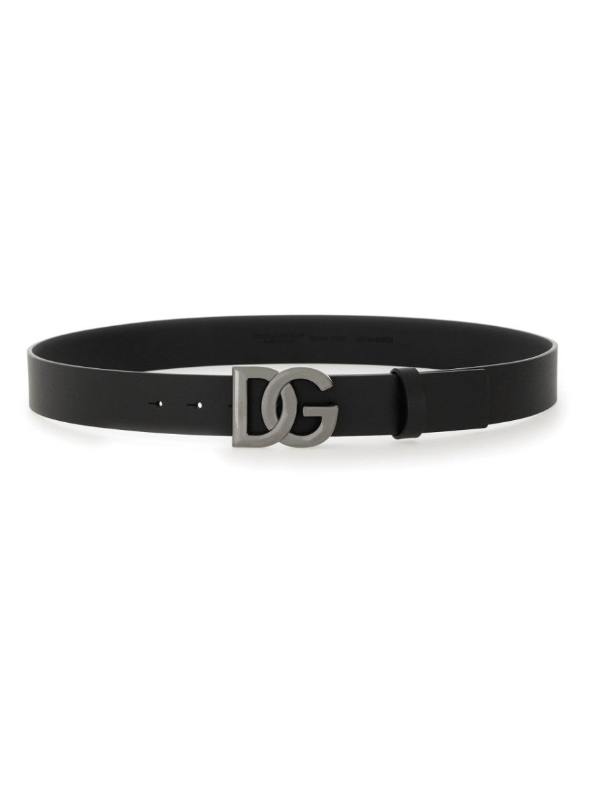 Dolce & Gabbana Black Leather Belt
