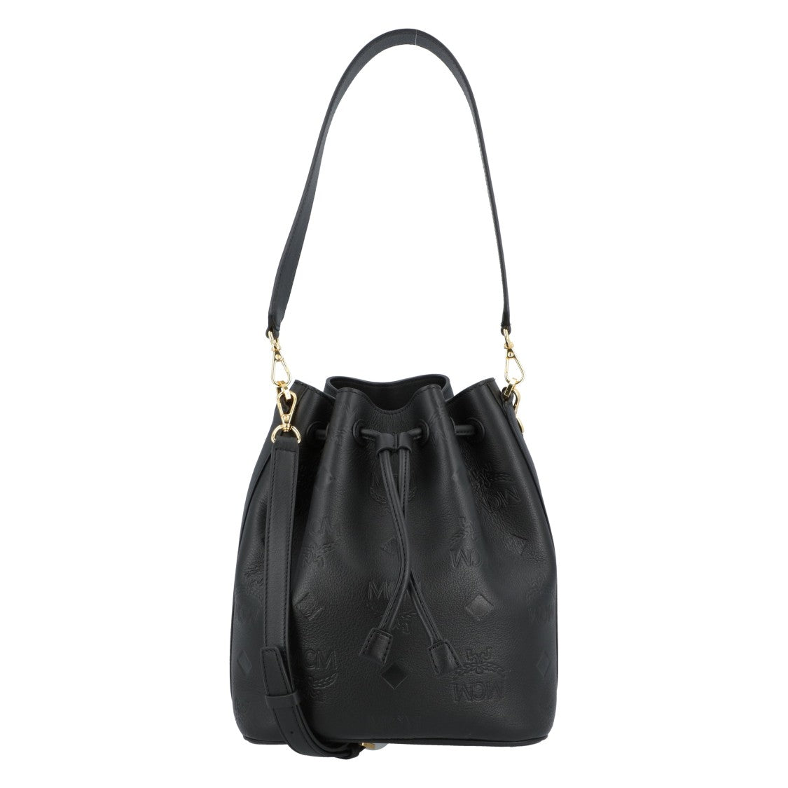 Mcm Dessau Drawstring In Embossed Monogram Leather