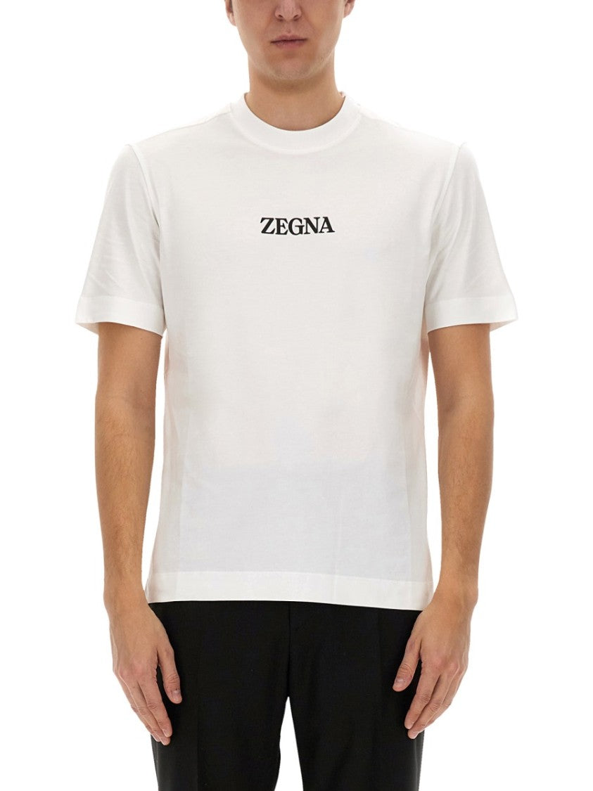 Zegna Tailored Jersey T-Shirt With Minimalist Design And Logo