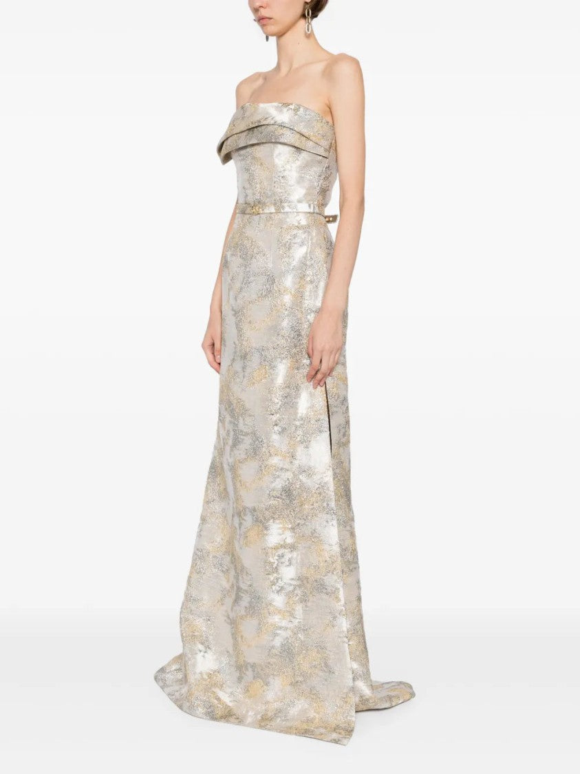 Saiid Kobeisy Brocade Long Fitted Dress