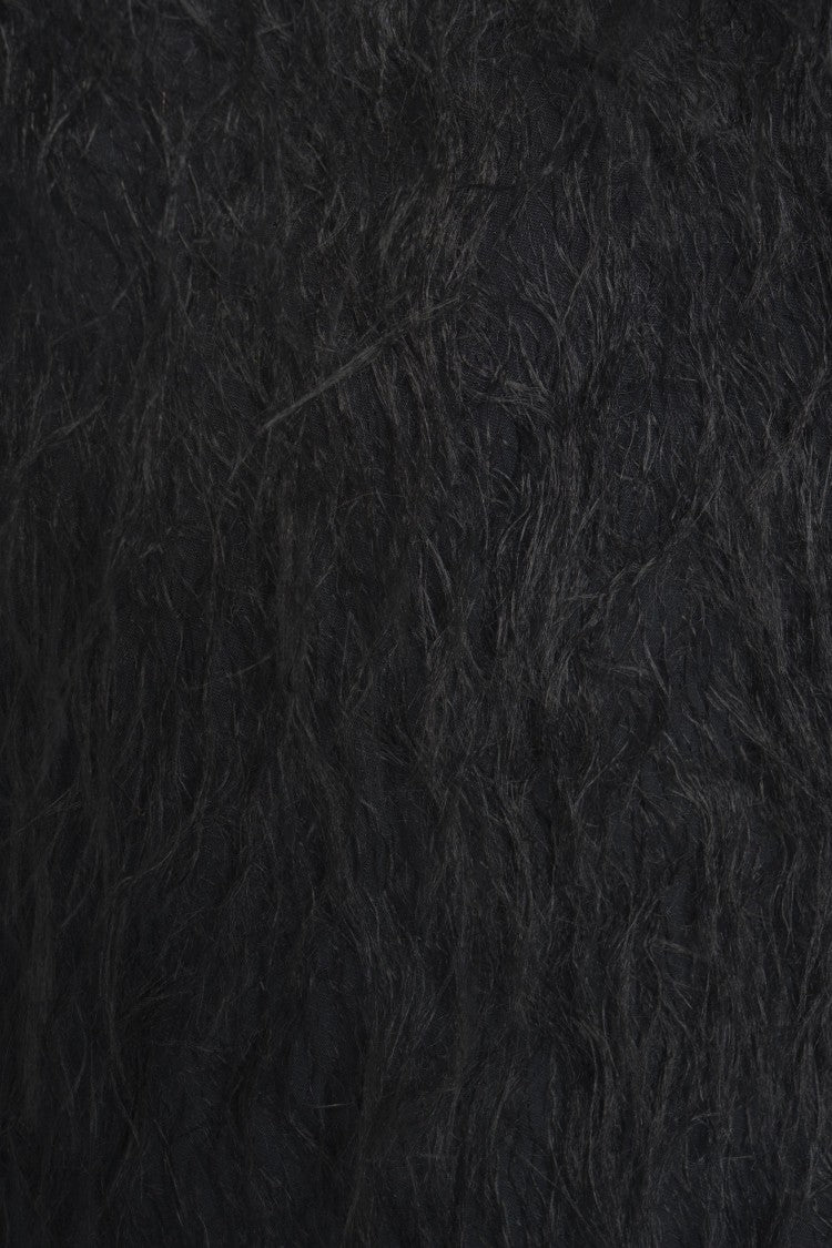 Ottod'ame V-Neck Top With Luxurious Fringe Accents