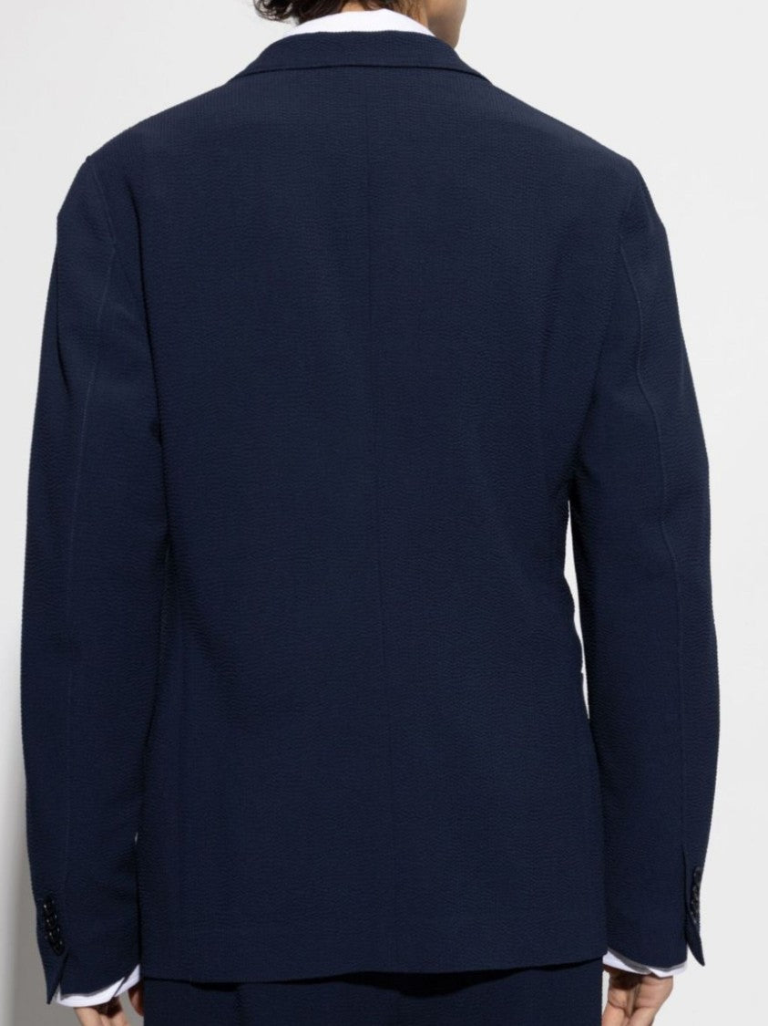 Giorgio Armani Textured Wool Patch Pocket Blazer