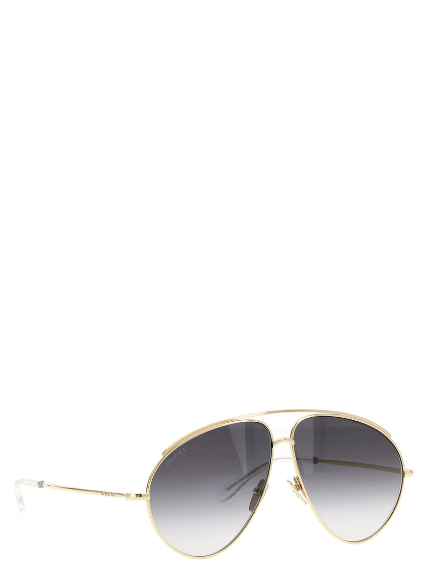 Gucci Gradient Lens Metal Aviator Sunglasses