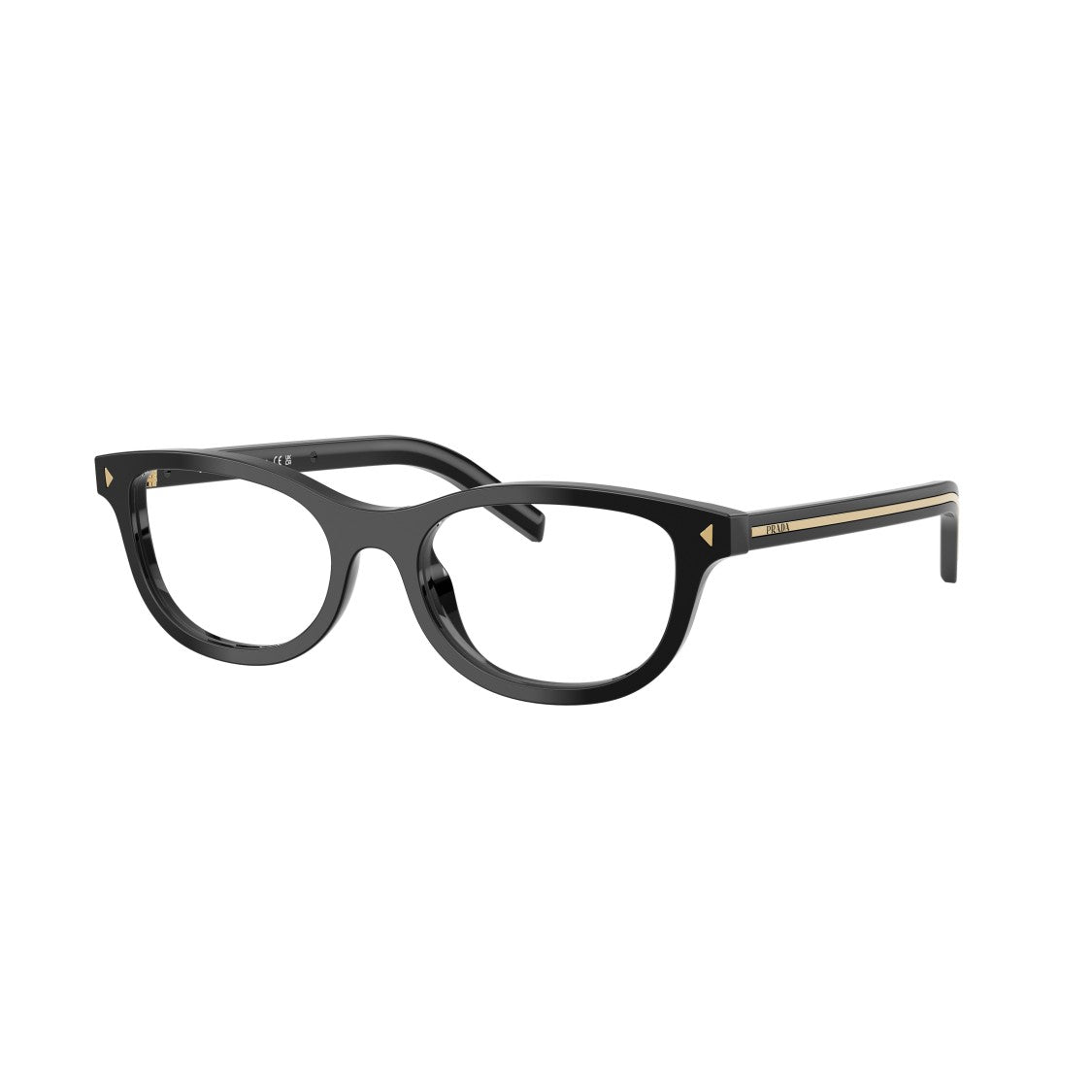 Prada 0Pr D01vu Rectangular Black Acetate Eyeglasses