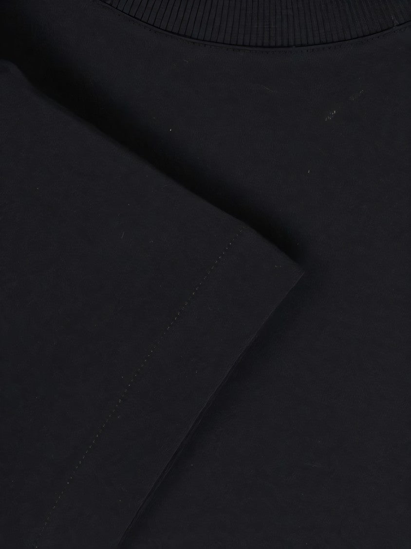 Burberry Black Cotton T-Shirt With Embroidered Logo