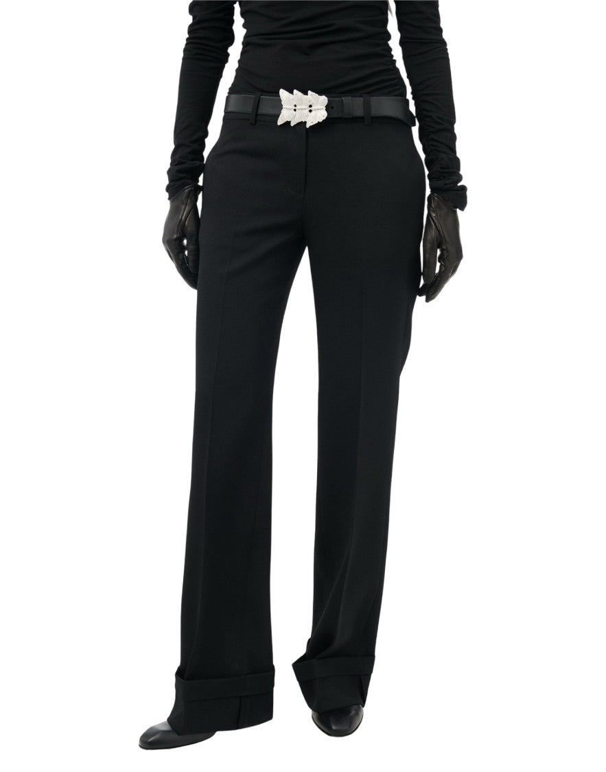 Our Legacy High-Waisted Wide-Leg Trousers With Tailored Cuff Hem