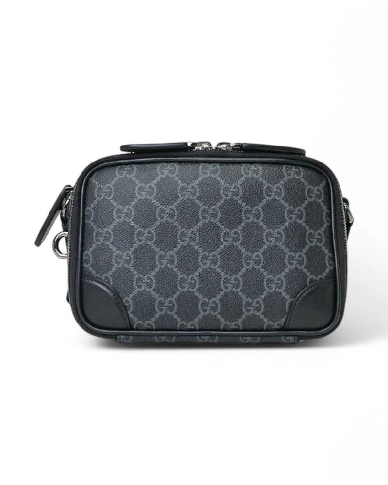 Gucci Camera Bag Double Zip Gg Supreme Nero