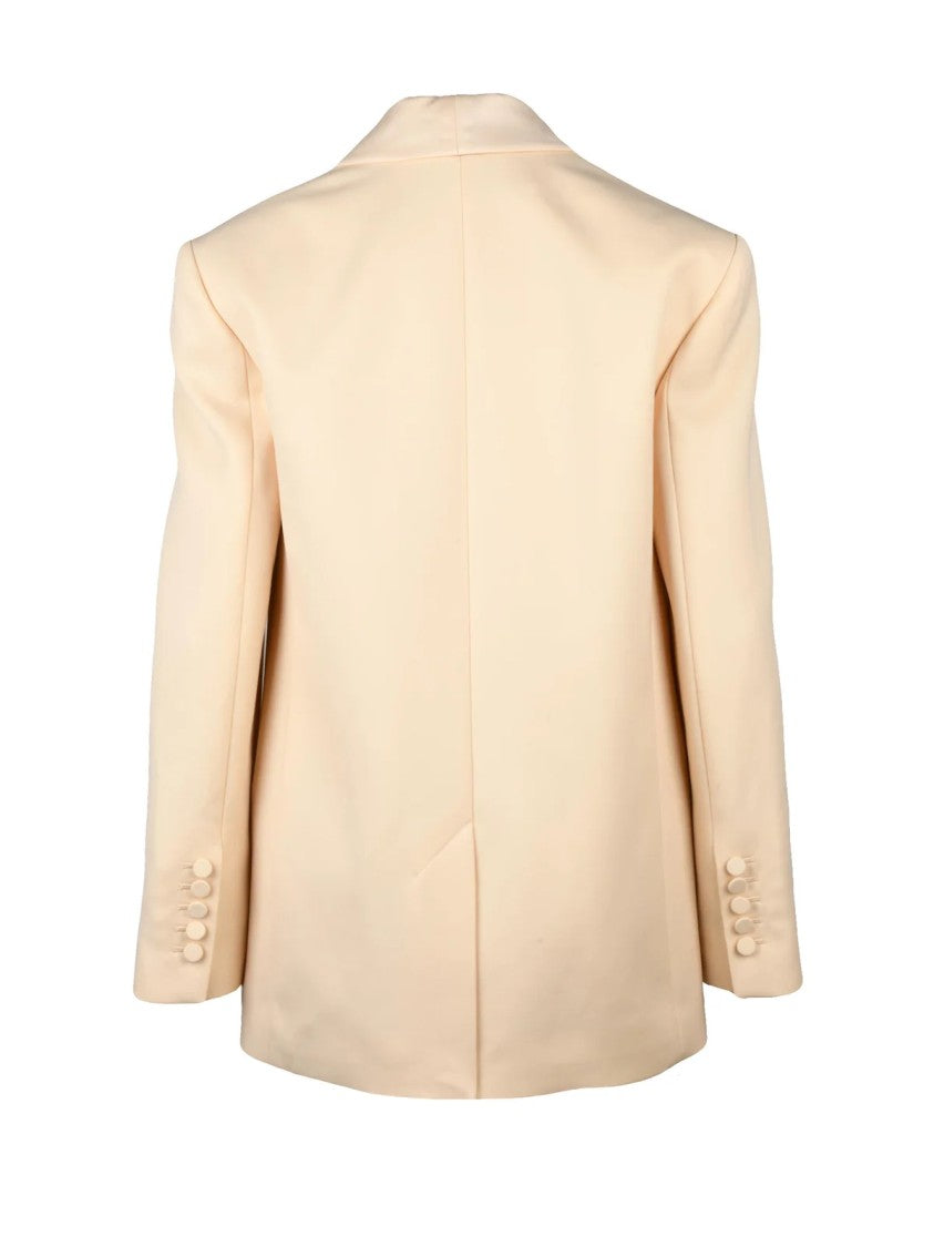 Zimmermann Cream Wool-Blend Fitted Jacket