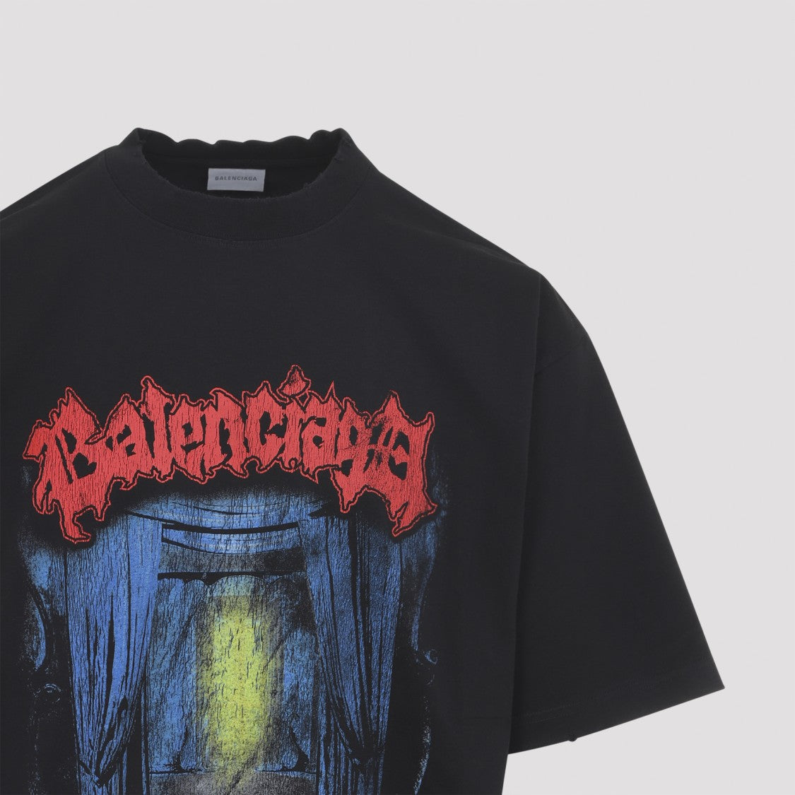 Balenciaga Graphic Print Cotton T-Shirt With Bold Artistic Design