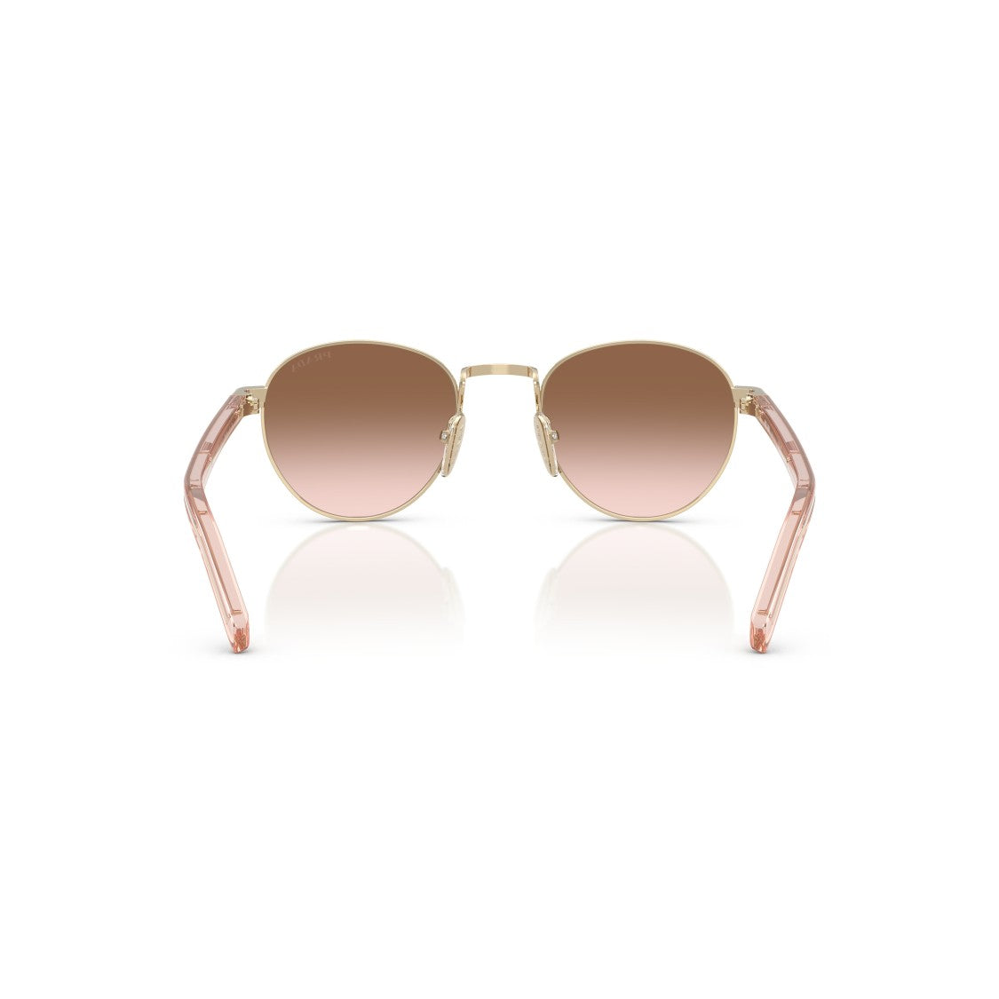 Prada 0Pr B52s Round Gradient Brown Lens Sunglasses