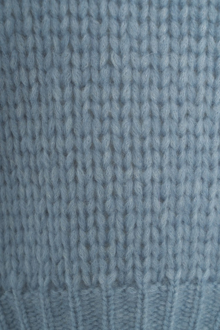 Roberto Collina Cropped Oversized Alpaca Blend Sweater With V-Neck Design