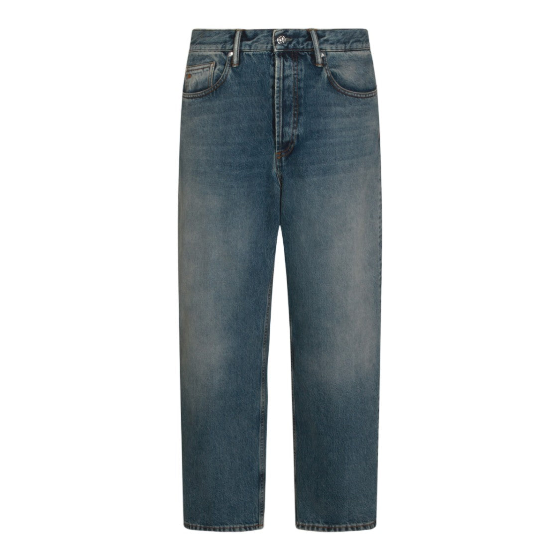 Nine In The Morning Classic Straight-Leg Denim Jeans With Medium Blue Wash