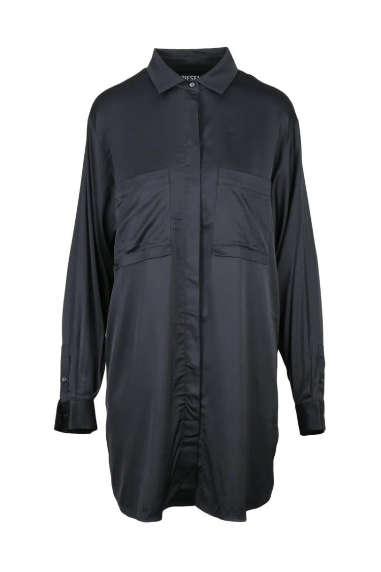 Diesel Maxi Shirt Dress - Black