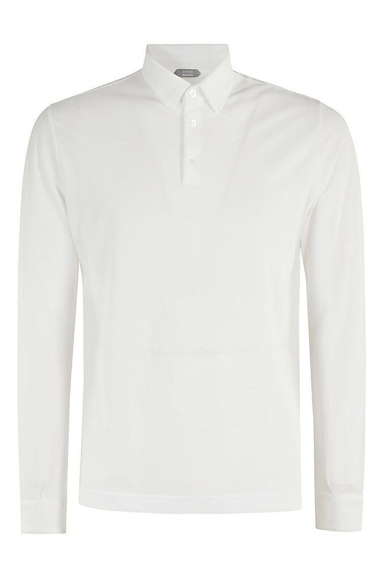 Zanone Ice Cotton Long Sleeve Polo Shirt
