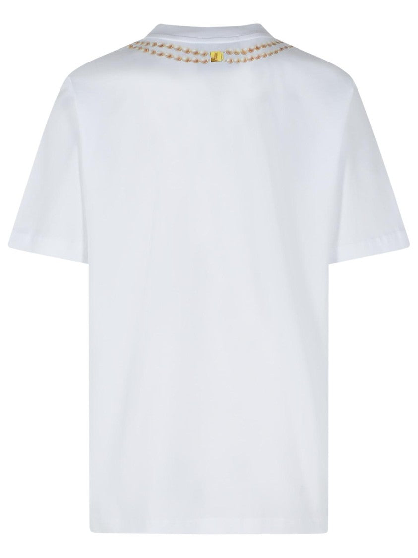 Moschino Crossaint' White Cotton T-Shirt
