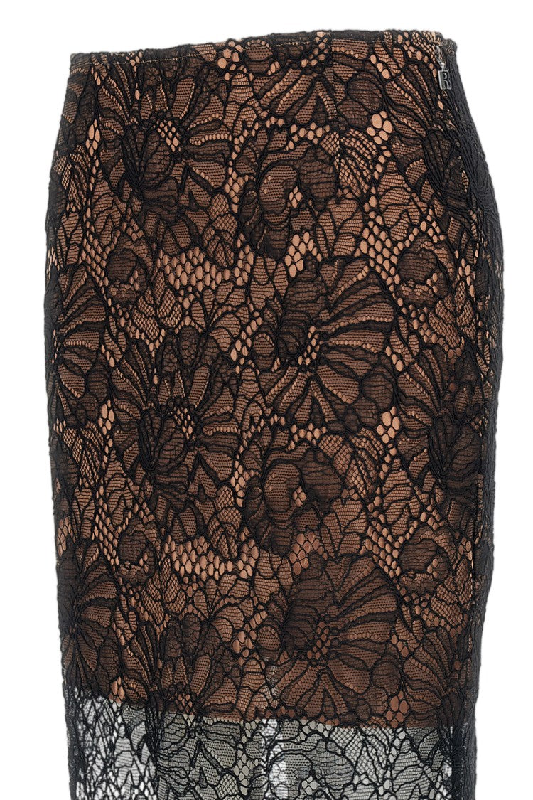 Rotate Lace Midi Pencil Skirt
