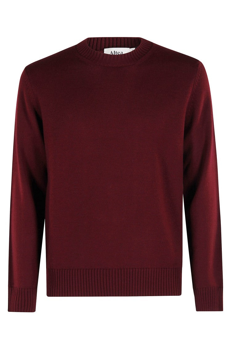 Altea Bordeaux Wool Crewneck Sweater