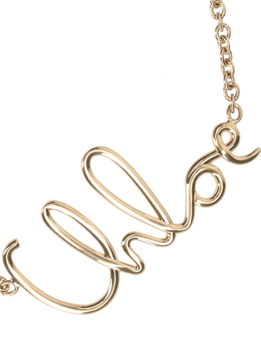 Chloé Gold Iconic Adjustable Logo Pendant Necklace