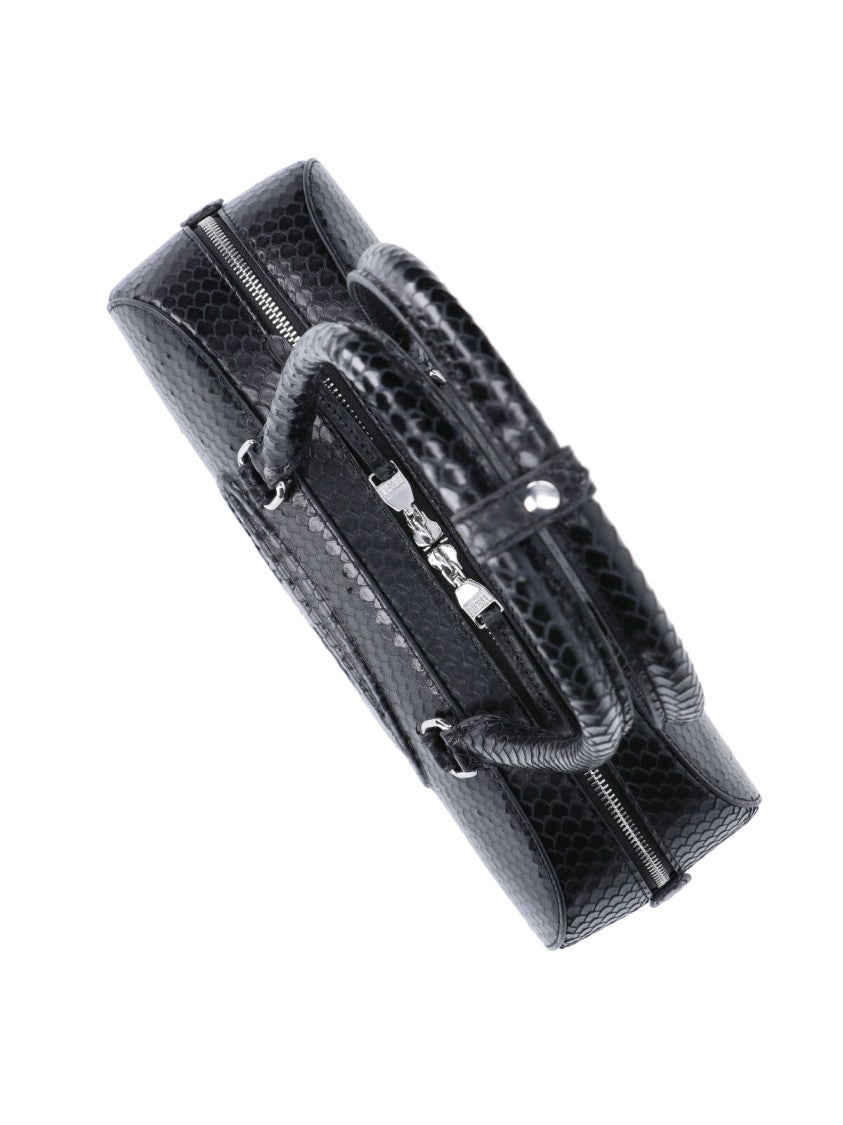 Diesel Black 1Dr Dome Snake Motif Bag