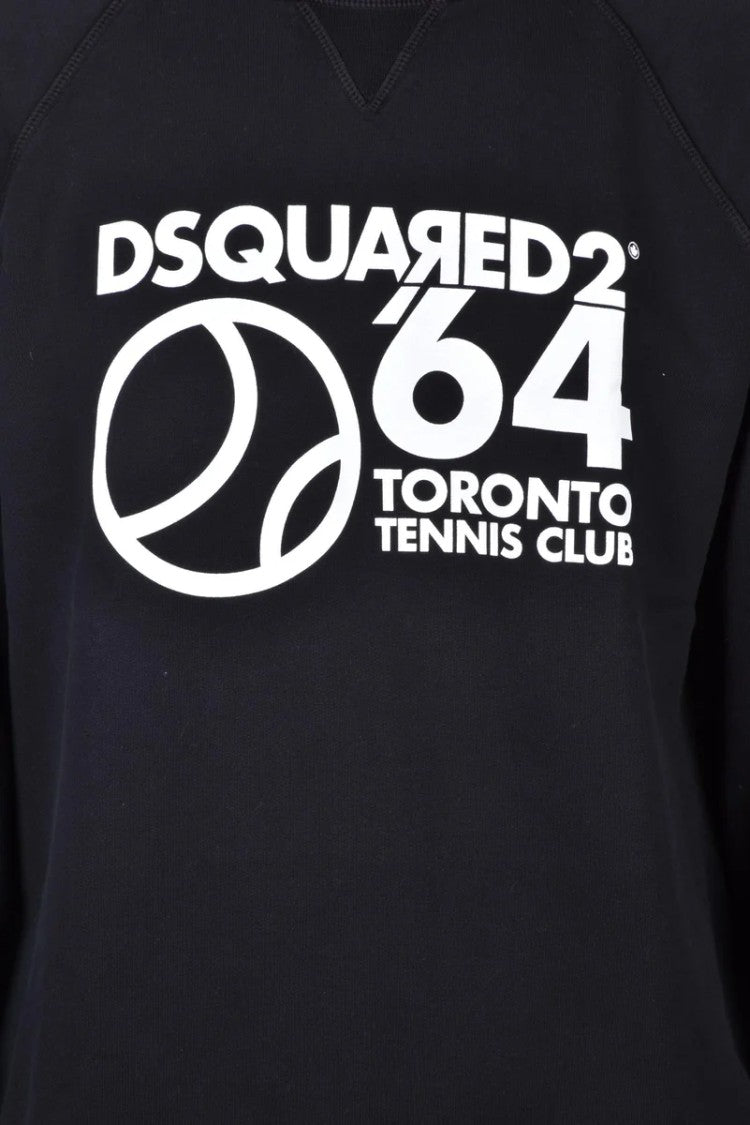 Dsquared2 Cotton Crew Neck Sweatshirt - Black