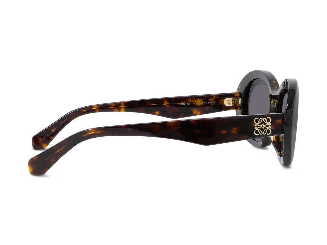 Loewe Lw40190i Oversized Round Tortoiseshell Sunglasses