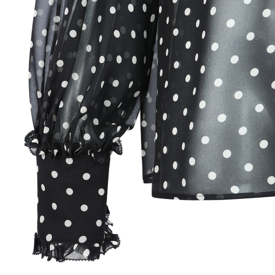 Valentino Black Silk Trasparence Shirt