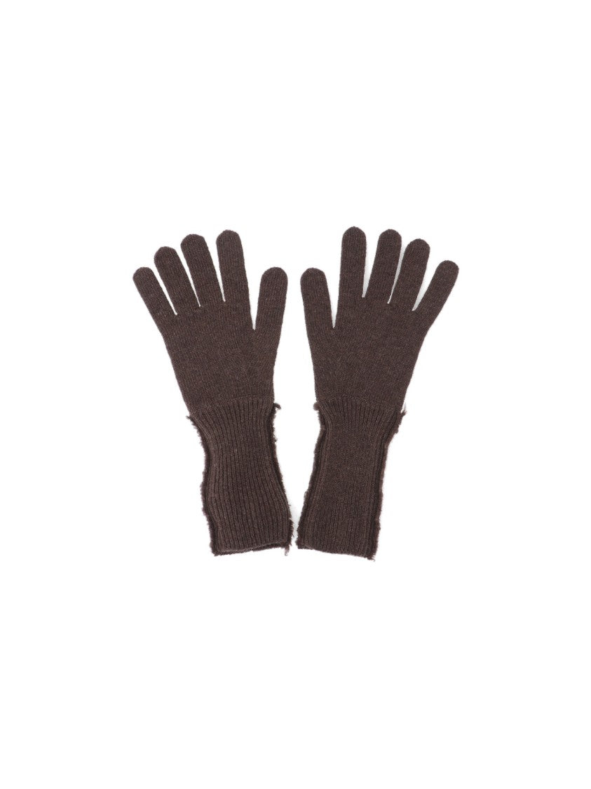 Mm6 By Maison Margiela Classic Brown Gloves With Smooth Texture
