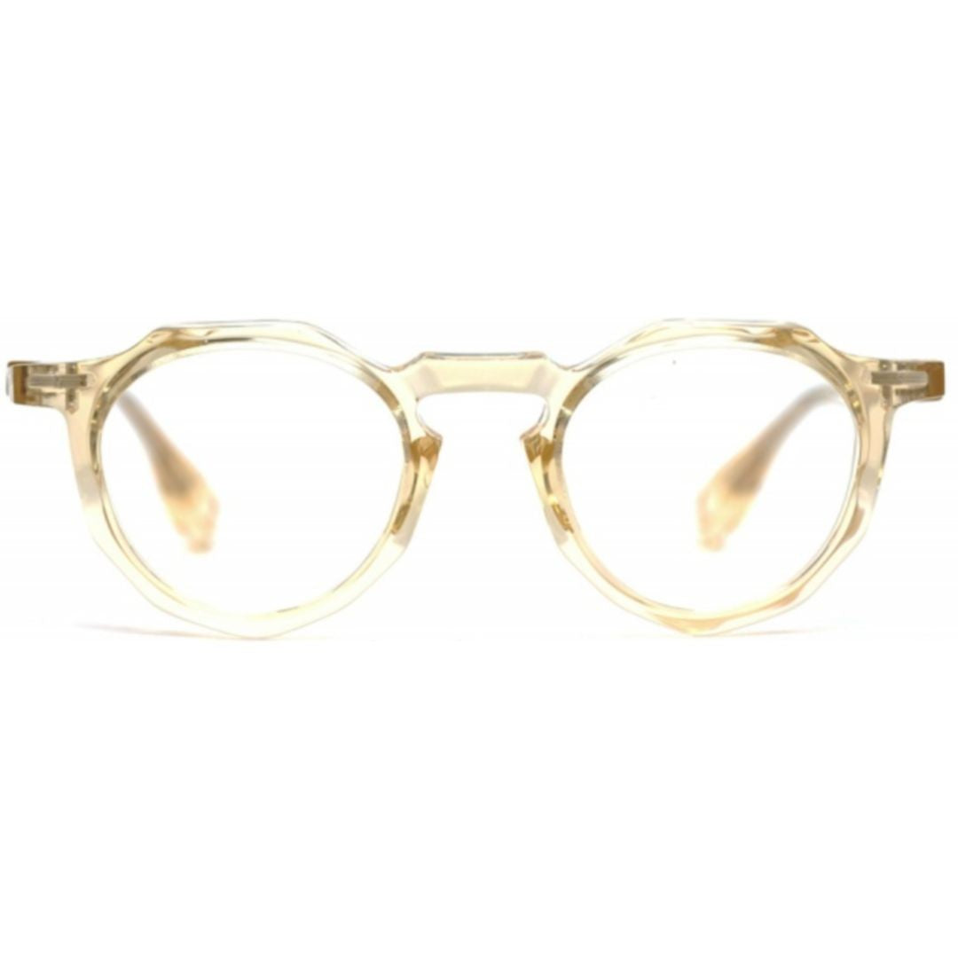 Factory900 Rf-035 Translucent Beige Frame Eyeglasses With Keyhole Bridge