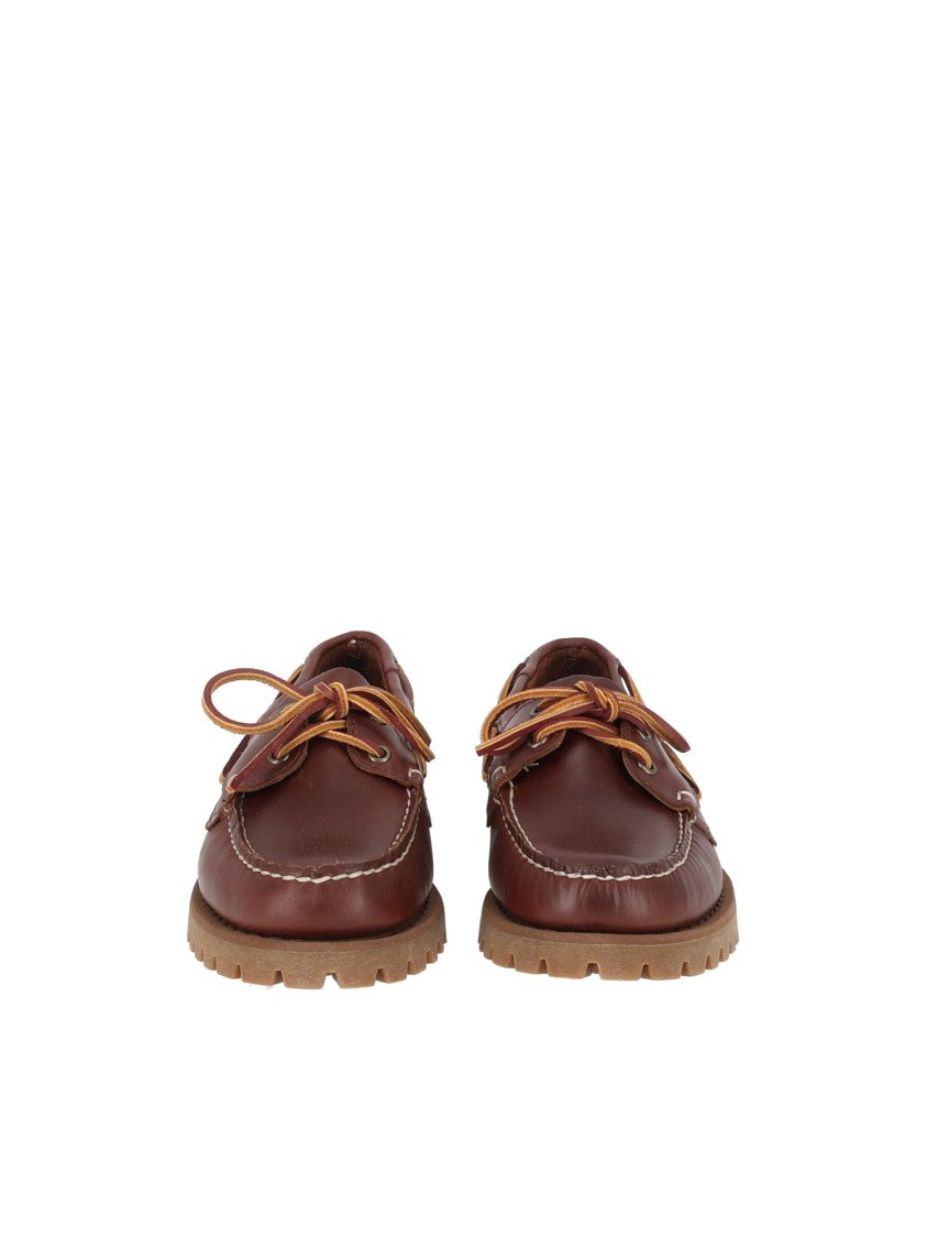 Sebago Brown Ranger Waxy Leather Rubber Sole Loafers
