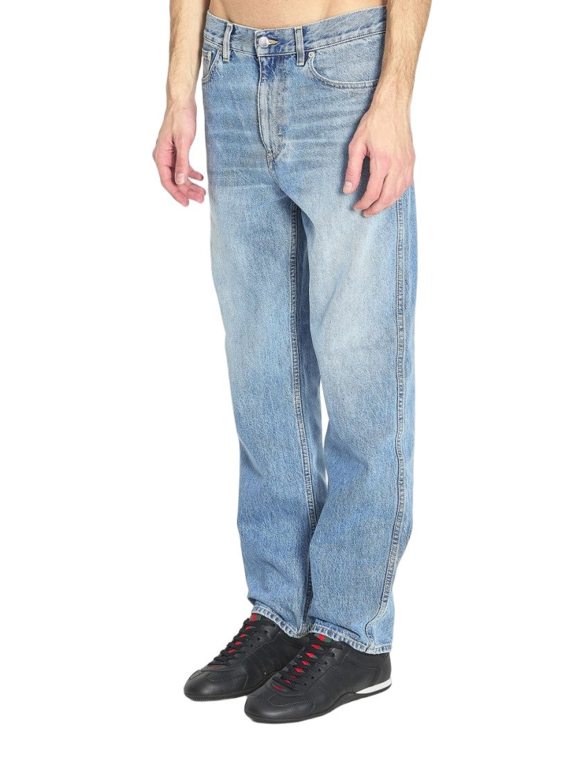 Gucci Relaxed Fit Light Blue Denim Trousers