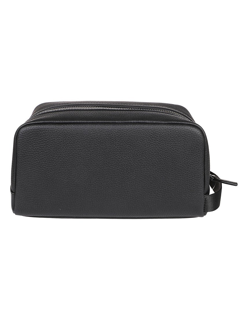 Michael Kors Hudson Textured Cow Leather Zippered Beauty Case