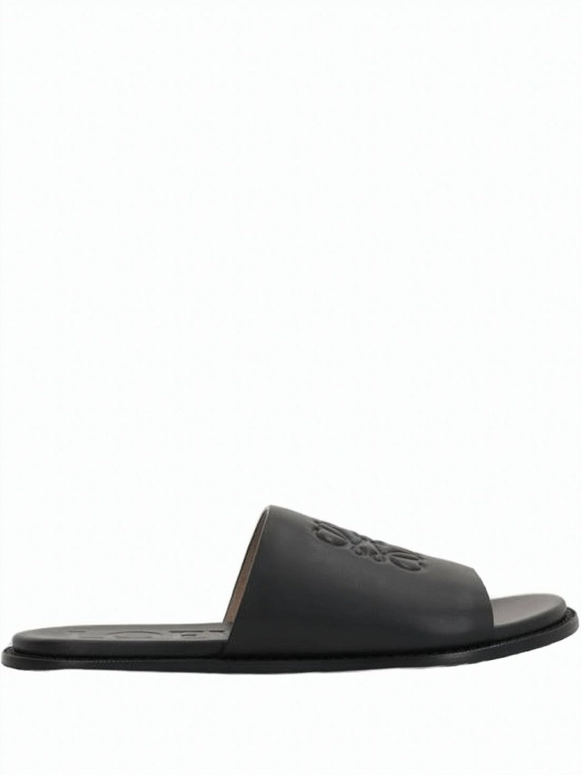 Loewe Minimalist Smooth Leather Slide Sandal