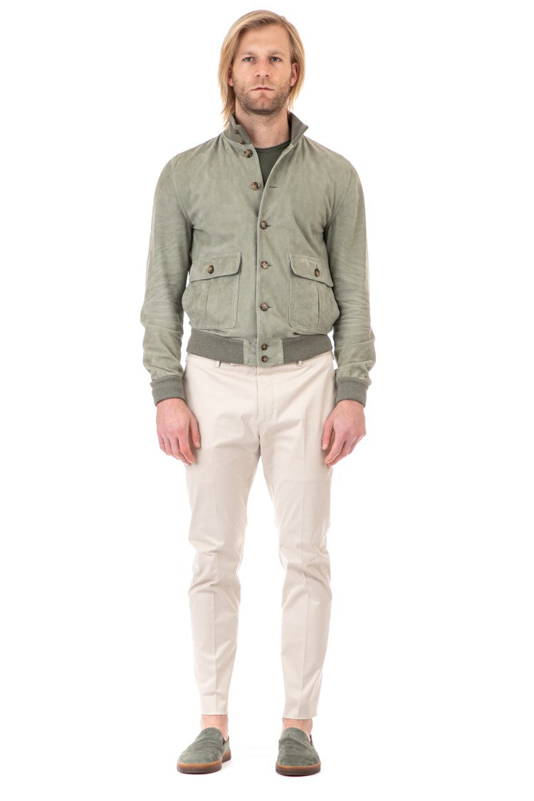 Valstar Supersoft Suede Bomber Jacket With Horn Buttons