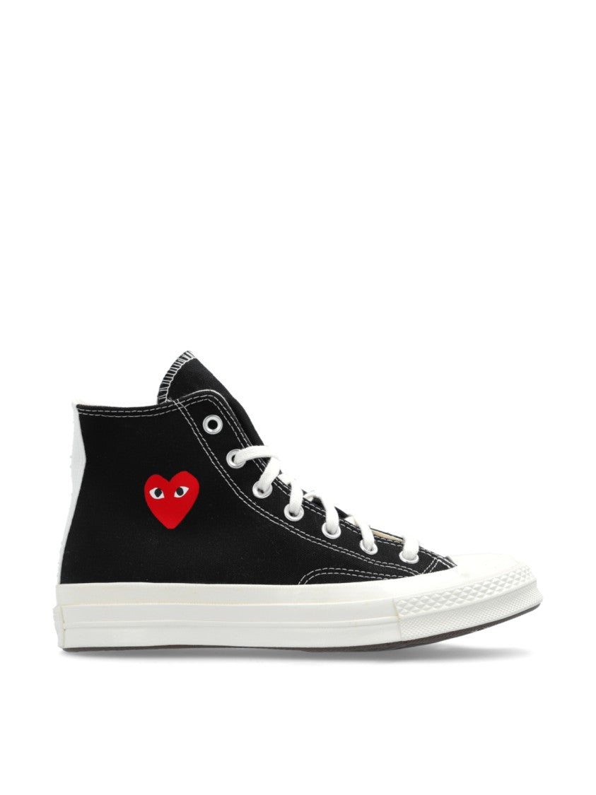 Comme Des Garçons High-Top Sneakers With Iconic Heart Logo