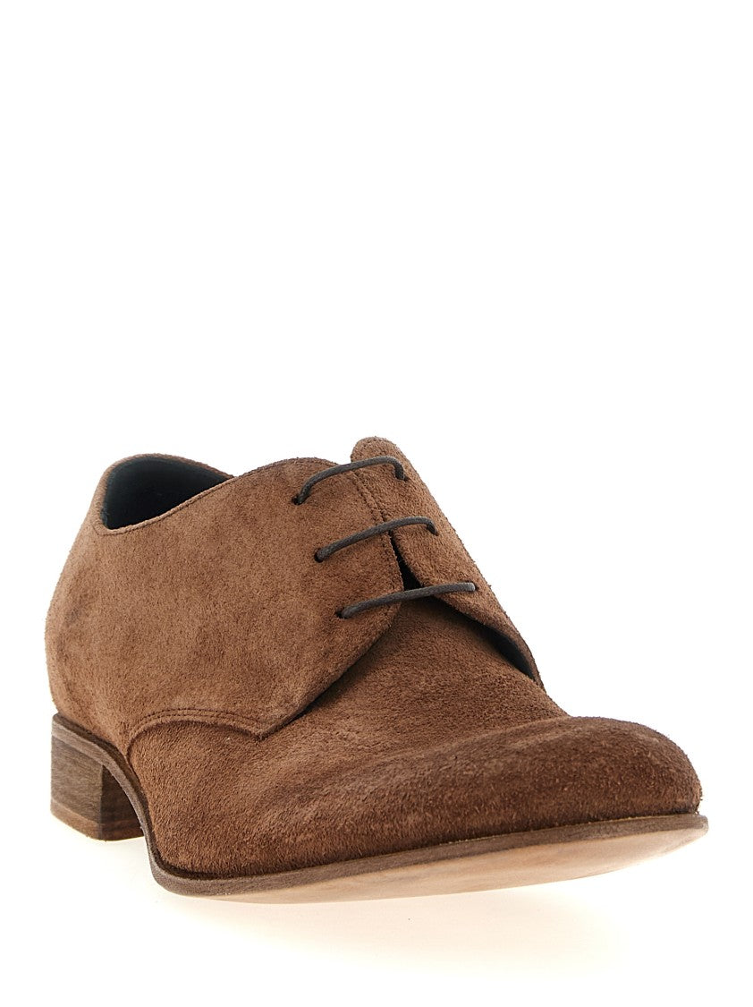 Julian Brown Suede Lace-Up Shoes