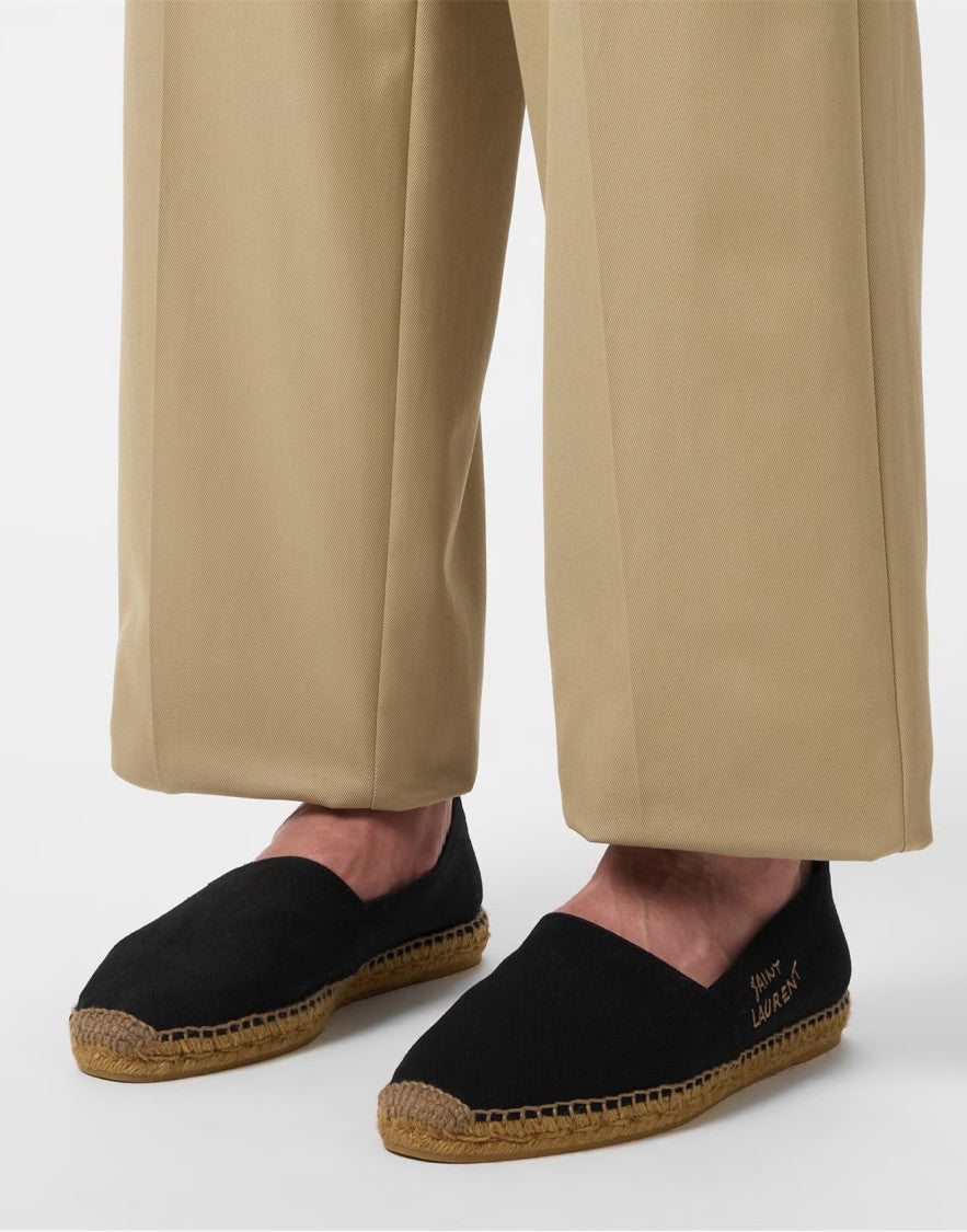 Saint Laurent Embroidered Logo Espadrilles