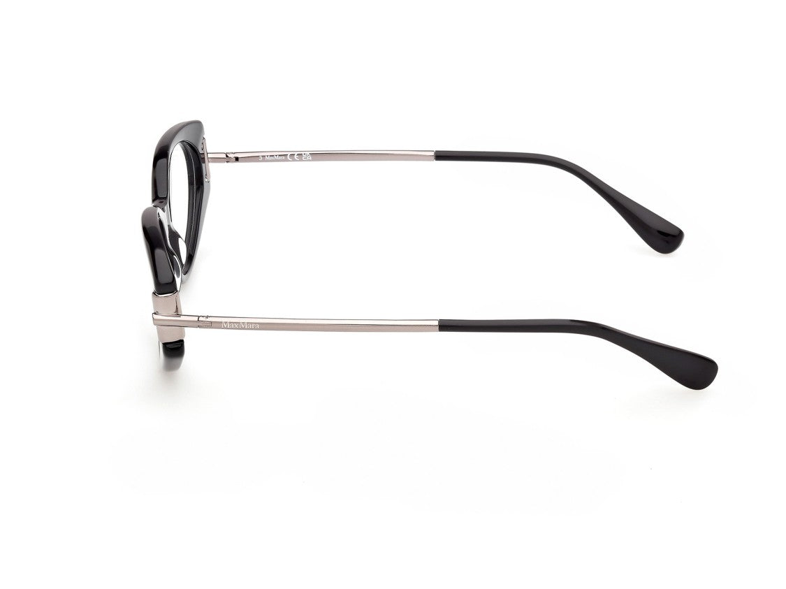 Max Mara Black Mm5225 Rounded Acetate Eyeglasses