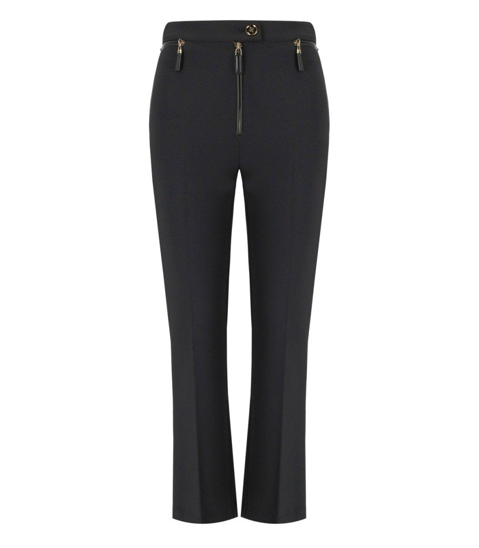 Elisabetta Franchi Black Zipped Pants
