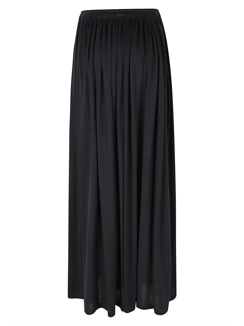Max Mara Flowing Midi Skirt With Gathered Design And Elastic Waistband
