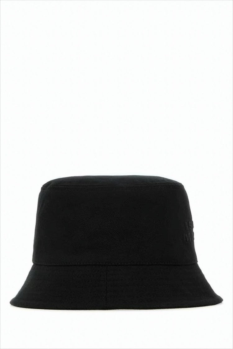 Isabel Marant Classic Black Bucket Hat With Tonal Embroidery