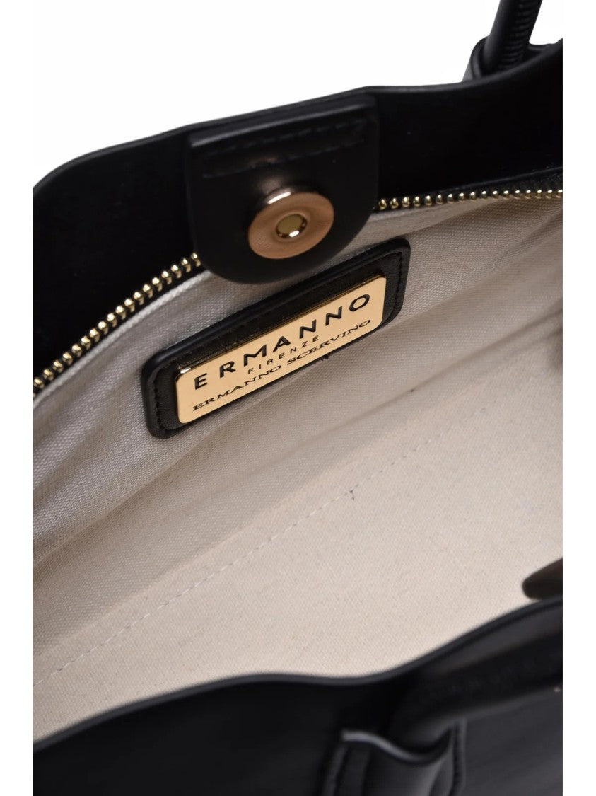 Ermanno Firenze Tote Tiny Handbag With Structured Silhouette And Clip Closure