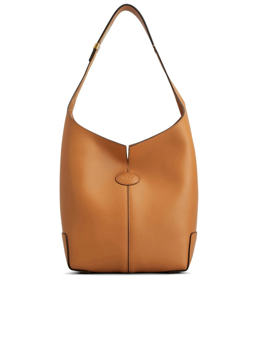 Tod's Tan Structured Leather Shoulder Bag