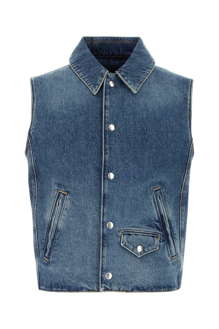 Givenchy Denim Sleeveless Jacket