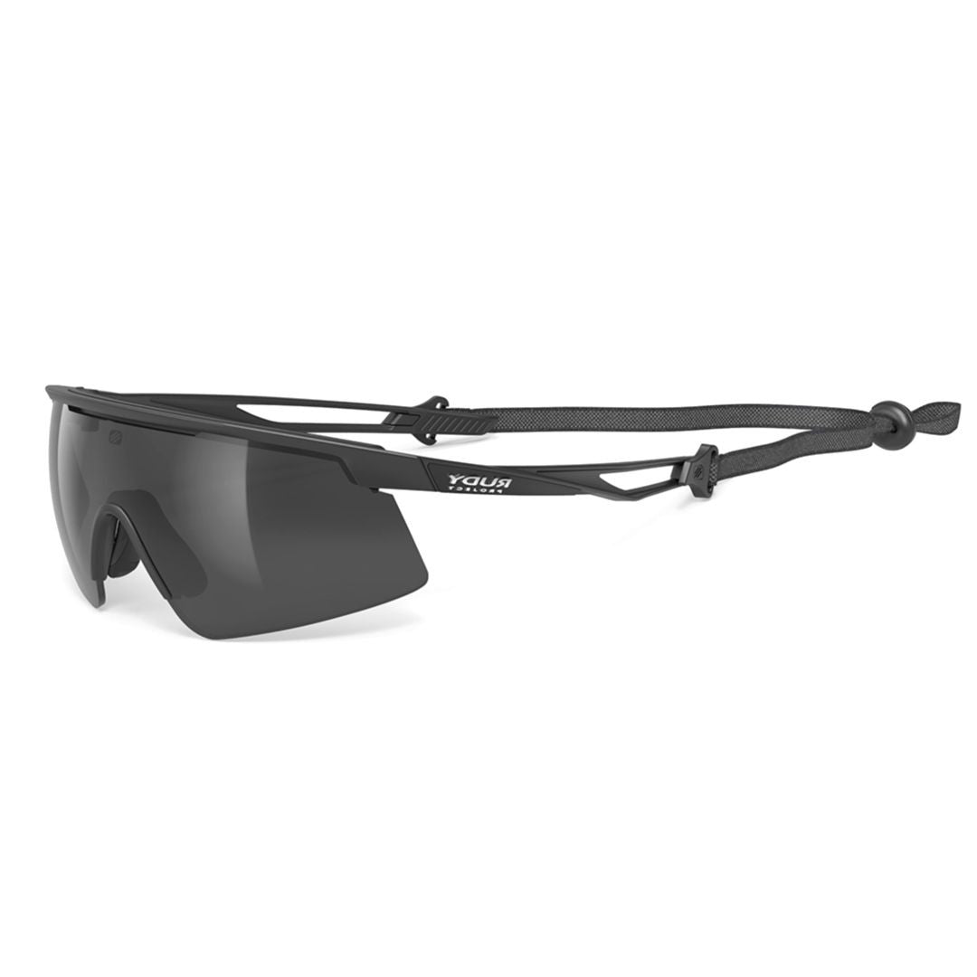 Rudy Project Matte Black Sport Sunglasses With Textured Strap