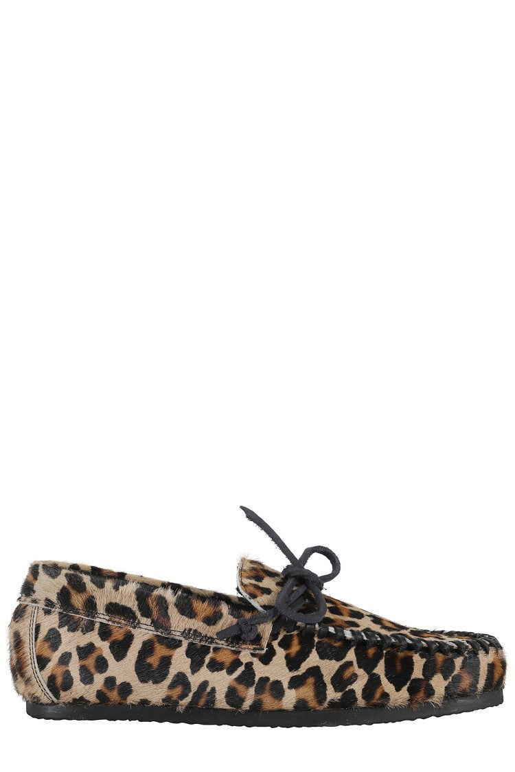 Semi Couture Leopard Print Pony Hair Loafers