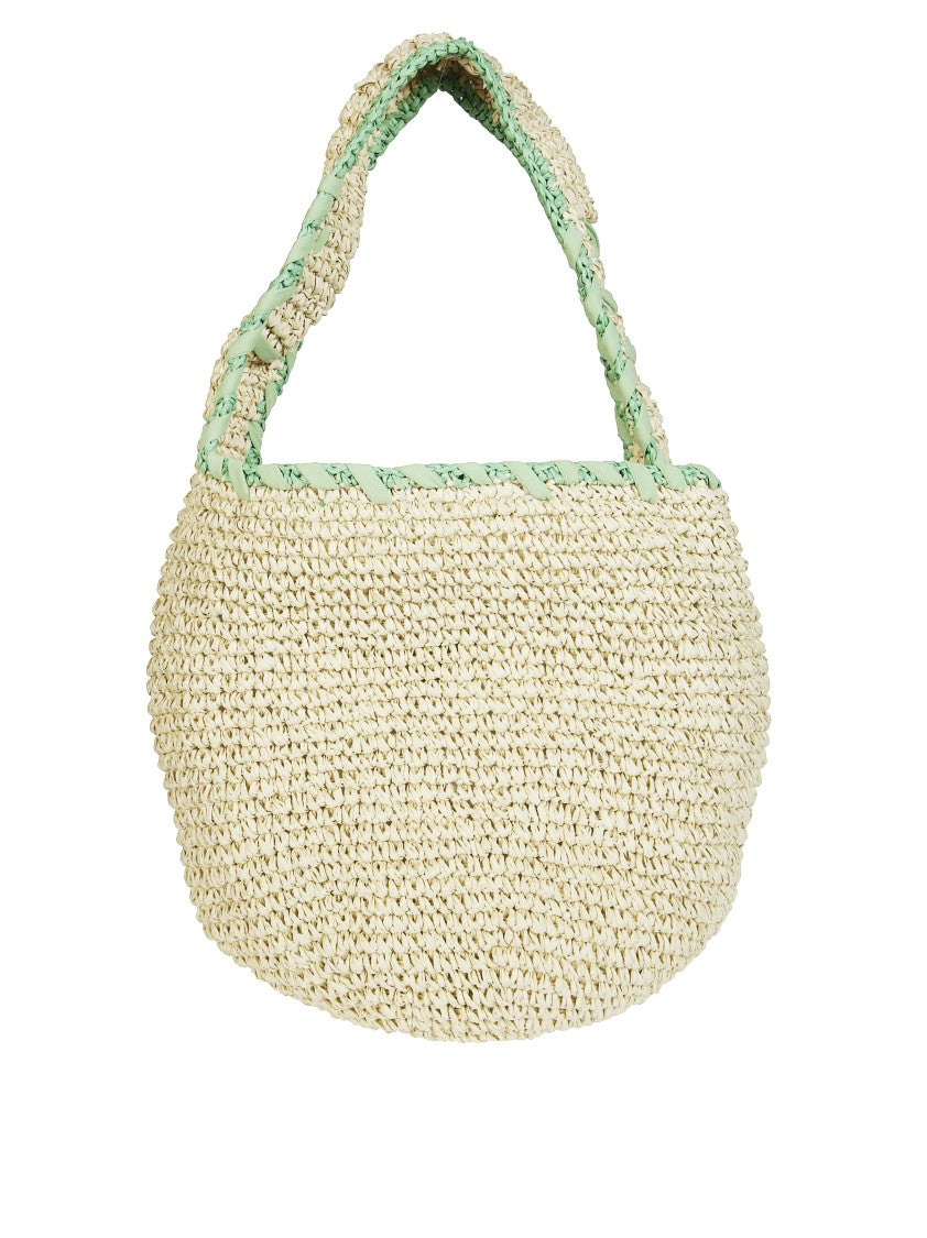 Marni Woven Design Shoulder Bag With Braided Handle