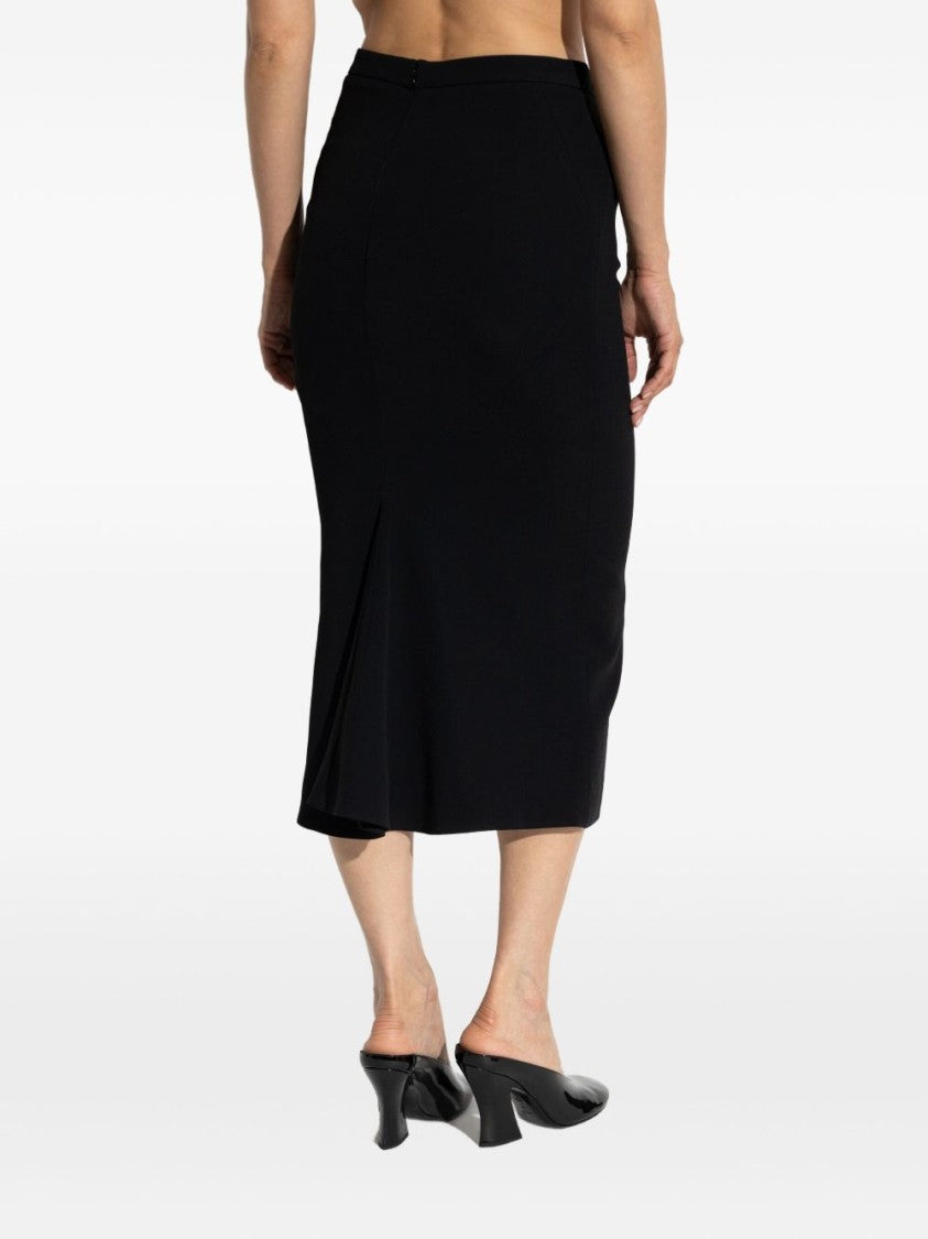 Givenchy Black Straight Silhouette Midi Skirt