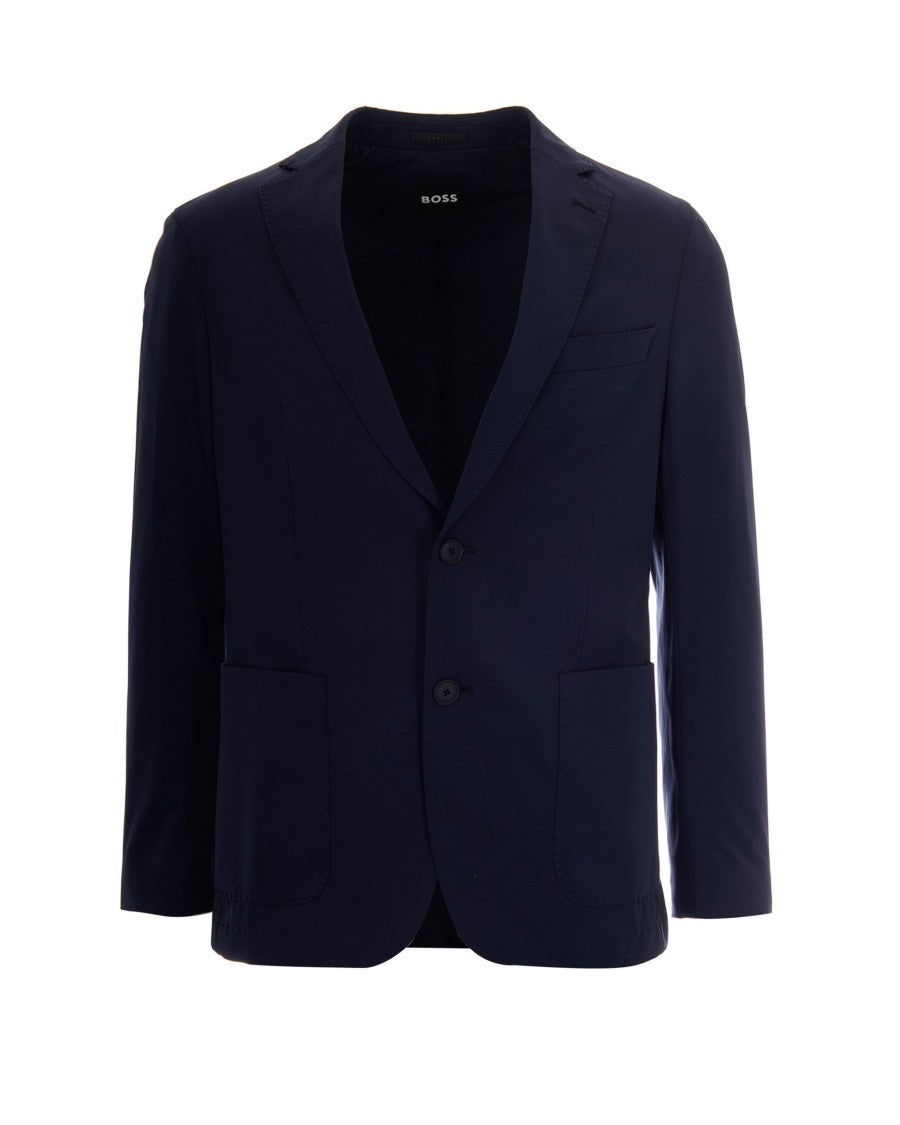 Boss Slim Fit Single-Breasted Jacket In High-Performance Stretch Jersey