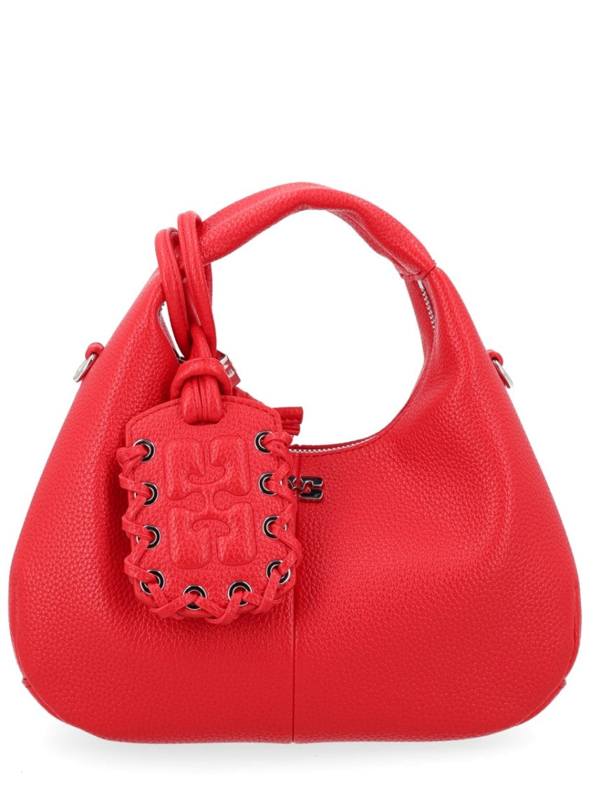 Ganni Pebbled Texture Knotted Handbag