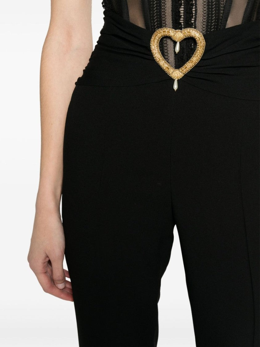 Moschino Tailored Black Crepe Trousers